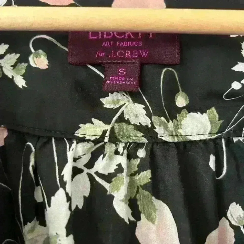 J.Crew Peasant Top‎ in Liberty of London Poppy Dream Size S